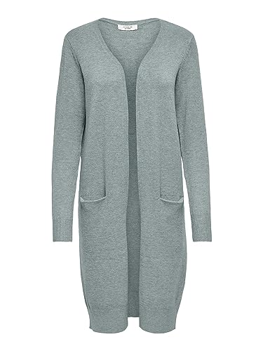 JdY Damen JDYMARCO L/S Long Cardigan KNT NOOS Strickjacke, Tourmaline/Detail:Melange, Large von JdY