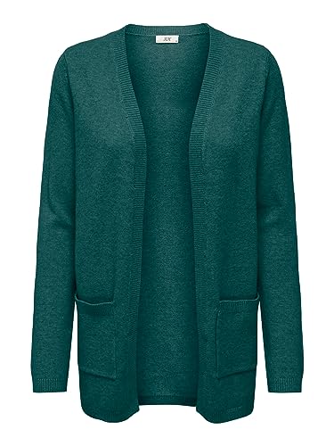 JdY Damen JDYMARCO L/S Open Cardigan KNT NOOS Strickjacke, Atlantic Deep/Detail:Melange, Large von JdY