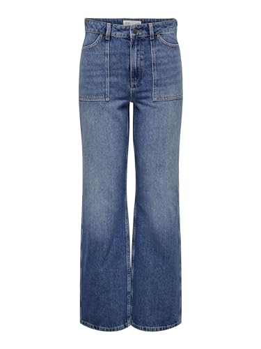 JdY Damen JDYMAYA HIGH Waist Wide DNM NOOS Weite Jeans, Medium Blue Denim, S / 30L von JdY