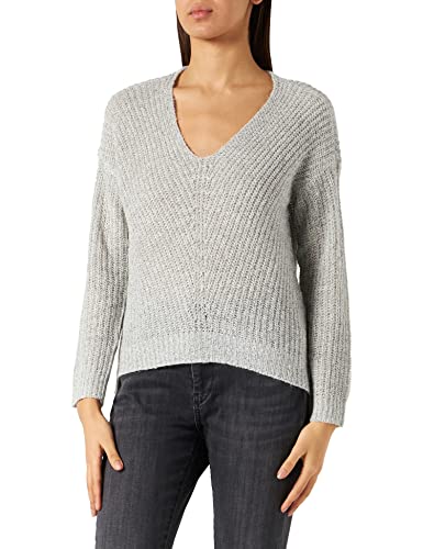 JDY Damen JDYNEW Megan L/S KNT NOOS Pullover, Cloud Dancer/Detail:W. Black PLY, L von JdY