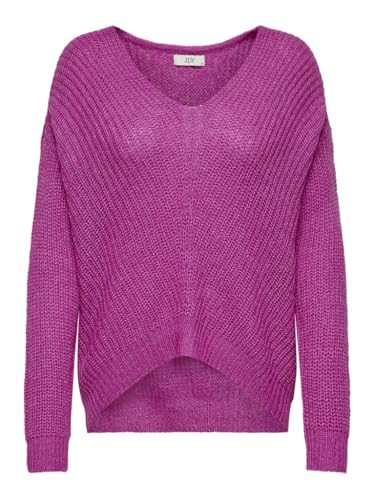 JdY Damen JDYNEW Megan L/S Pullover KNT NOOS Strickpullover, Purple Orchid/Detail:W.White PLY, XS von JdY