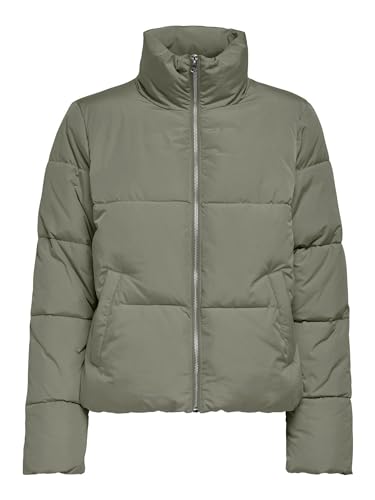 JdY Damen JDYNEWERICA Short Padded Jacket OTW NOOS Steppjacke, Vetiver/Detail:Silver Zipper, S von JDY