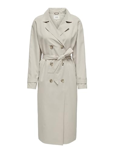 JdY Damen JDYPANTHER Oversize OTW NOOS Trenchcoat, Chateau Gray, S von JdY