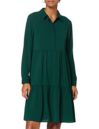 JDY Damen JDYPIPER L/S Shirt Dress WVN NOOS Lässiges Kleid, Dunkelgrün, 34 von JdY