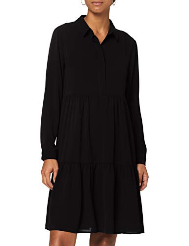 JDY Damen JDYPIPER L/S Shirt Dress WVN NOOS Lässiges Kleid, schwarz, 42 von JdY