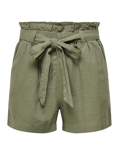 JdY Damen JDYSAY MW Linen WVN NOOS Shorts, Kalamata, 44 von JdY