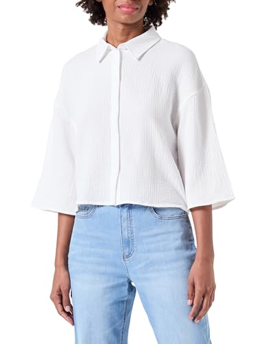 JdY Damen JDYTHEIS 3/4 Crop Shirt WVN Dia NOOS Hemd, Cloud Dancer, XS von JdY