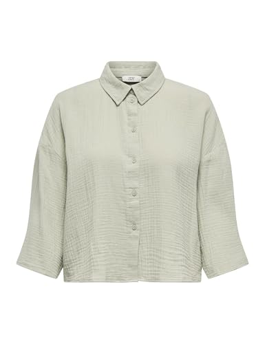 JdY Damen JDYTHEIS 3/4 Crop Shirt WVN Dia NOOS Hemd, Desert Sage, X-Large von JdY