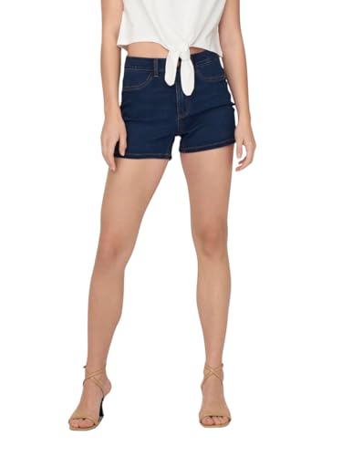 JdY Damen JDYTULGA HW DB DNM NOOS Shorts, Dark Blue Denim, XL von JdY