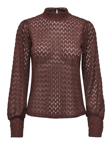 JdY Damen Jdyavery L/S Lace Top JRS Noos, Rum Raisin, XL JdY Damen Jdyavery L/S Lace Top JRS Noos, Rum Raisin, XL von JdY
