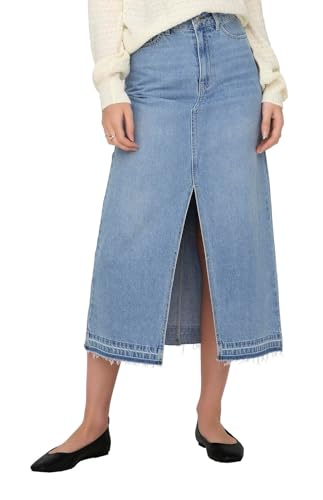 JdY Damen Jdybella Hw Long Skirt DNM Noos Jeans-Rock, Light Blue Denim, S von JdY
