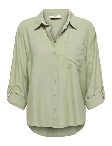 JdY Damen Jdycaya Linen Loose L/S Shirt WVN Dia, Laurel Oak, XXL von JdY
