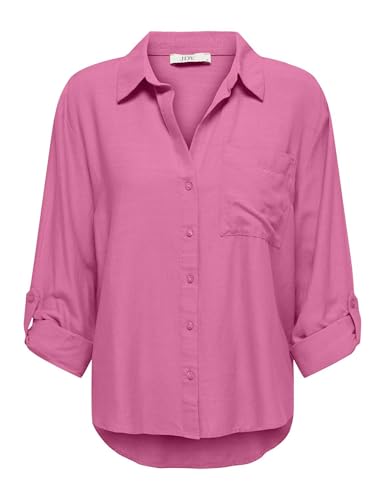 JdY Damen Jdycaya Linen Loose L/S Shirt WVN Dia, Wild Orchid, X-Small von JdY