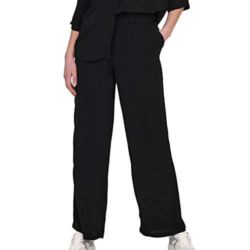 JdY Damen Jdydivya Hw Wide Pants Wvn Noos Hose, Schwarz, L EU von JdY