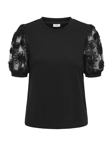 JdY Damen Jdyfairview Life S/S Sweat JRS, Black, XL JdY Damen Jdyfairview Life S/S Sweat JRS, Black, XL von JdY
