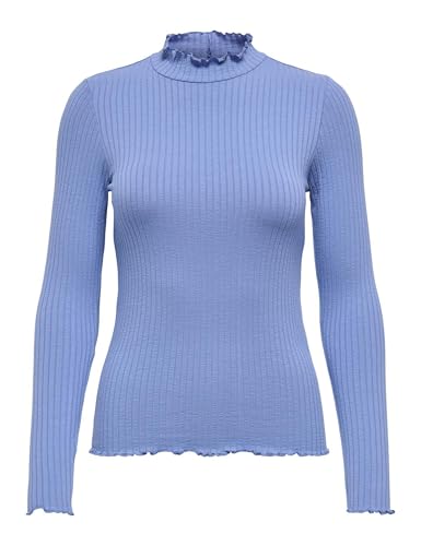 JdY Damen Jdyfransiska Life L/S Hi-NCK Top Jr Noos, Ebb and Flow, Large von JdY