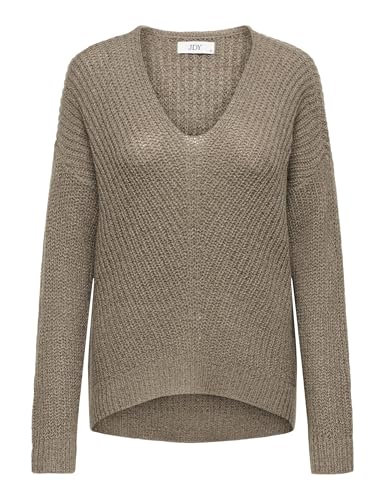 JdY Damen Jdynew Megan L/S KNT Noos Strickpullover Mit V-Ausschnitt, Walnut, M EU von JDY