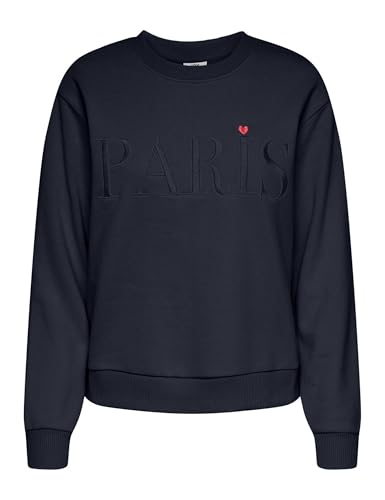 JdY Damen Jdyparis L/S Emb Sweat JRS, Sky Captain, L von JDY
