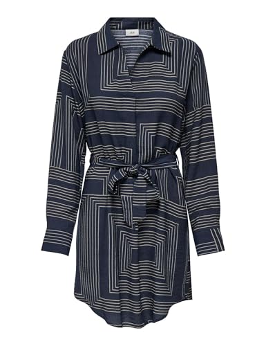 JdY Damen Jdypepper L/S Belt Dress WVN Dia, Total Eclipse, M von JdY