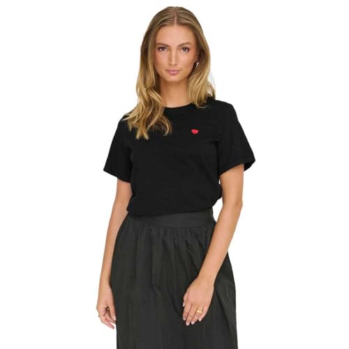 JdY Damen Jdypisa S/S Print Top JRS Noos T-Shirt, Schwarz, M EU von JdY