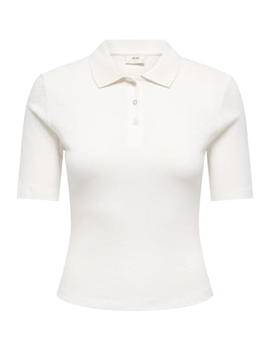 JdY Damen Jdysalsa S/S Polo Top JRS Dia, Cloud Dancer, X-Small von JdY