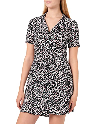 JdY Damen Jdystarr Life S/S Shirt Dress Wvn A Linie, Black/Aop:cd Kamille Flowers, S EU von JdY