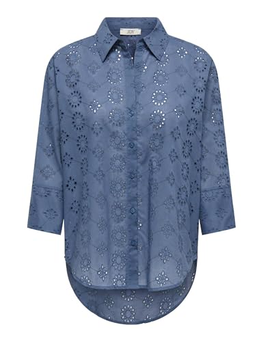 JdY Damen Jdytallie 3/4 Long Shirt WVN Noos Detaillierter Hemdkragen, Lang, Mit Volumenärmeln, Vintage Indigo, Small von JdY