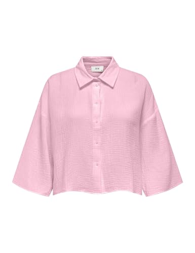 JdY Damen Jdytheis Life Crop Shirt WVN Noos Regular Fit Hemd Mit Hemdkragen Und 3/4 Ärmeln, Fairy Tale, XXL von JdY