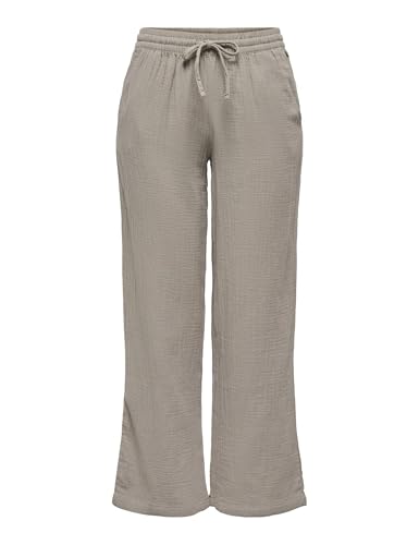 JdY Damen Jdytheis Life Wide Pant WVN Noos Hose Mit Weitem Bein Und Hohem Bund Und Seitentaschen, Brindle, M / 32L von JdY