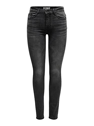 JdY Damen Jdyblume Mid Waist DNM Noos Skinny Jeans, Black Denim, (S) W x 34L von JdY