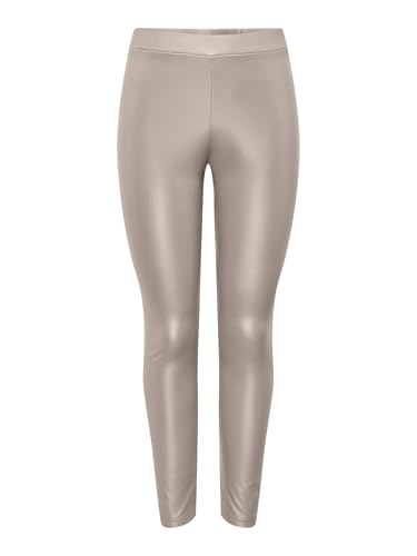 JDY Damen Leder Optik PU Leggings Stretch Biker Look Hose Coated Skinny Pants Wet Look Design JDYSTINE, Farben:Hellgrau, Größe:S JDY Damen Leder Optik PU Leggings Stretch Biker Look Hose Coated Skinny Pants Wet Look Design JDYSTINE, Farben:Hellgrau, Größe:S von JACQUELINE de YONG