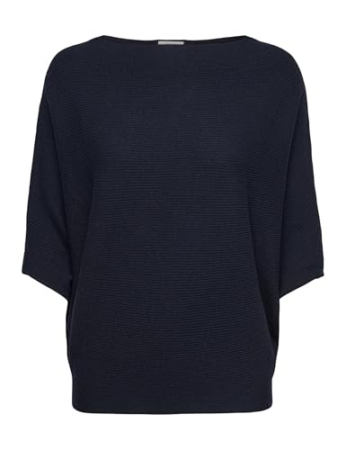 JdY Damen Pullover Feinstrick Sweatshirt Jumper Fledermausärmel Knitted JDYNEW Behave BATSLEEVE Sweater, Farben:Dunkelblau, Größe:M von JDY