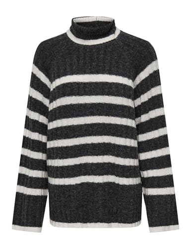 JdY Damen Pullover Knit it Rollkragen Langarm Lang Strickpullover, Farben:Dunkelgrau, Größe:XL-XXL von JdY