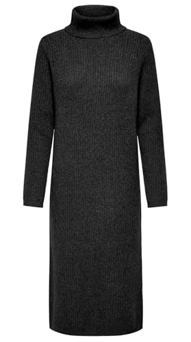 JDY Damen Rollkragen-Strickkleid JDYAnnie Life Rollneck gestricktes Winterkleid 15330584 Black M von JDY