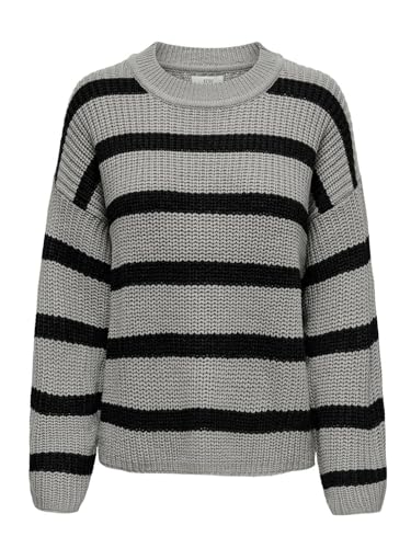 JDY Damen Strick-Pullover JDYJusty gestreifter Damenpullover 15264902 December Sky/Black M von JDY