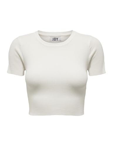 JdY Damen Jdycirkeline S/S Crop KNT Noos Stricktop, Cloud Dancer, S EU von JdY