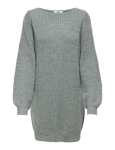 JdY Damen JDYWHITNEY Megan L/S Boat Dress KNT NOOS Strickkleid, Abyss/Detail:W Black PLY, XL von JDY