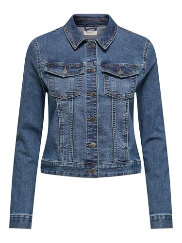 JdY Jeansjacke Modische Denim Jacke mit klassischem Schnitt und Knöpfen, Farben:Dunkelblau, Größe:XS von JdY