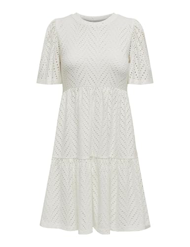 JdY Damen Jdycarla Cathinka S/S Dress JRS Noos Kleid, Cloud Dancer, M EU von JDY