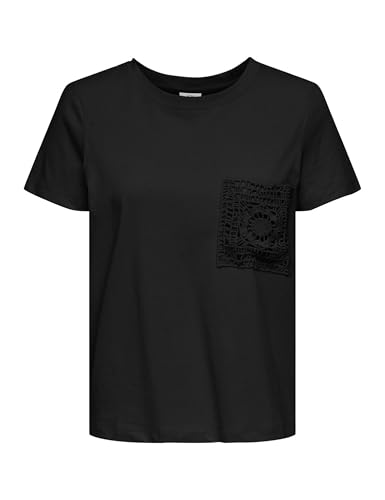 JdY Selma Damen-T-Shirt, Schwarz, Schwarz, XS von JDY