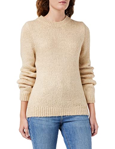 JdY Women's JDYDINEA L/S O-Neck SOLID Pull KNT NOOS Pullover, Tapioca, L von JdY