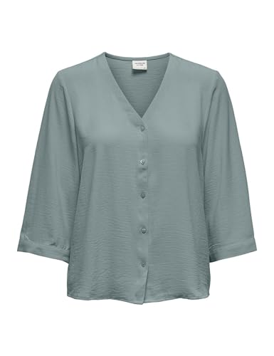 JdY Damen Jdylion Life Capote 3/4 Shirt WVN Noos, Silver Blue, 44 EU JdY Damen Jdylion Life Capote 3/4 Shirt WVN Noos, Silver Blue, 44 EU von JdY