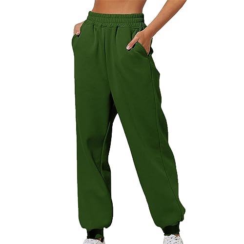 Damen Hose Hosen Lang Jogginghose Bequem Freizeithosen High Waist Pants Lässige Loose Sweathose mit Taschen Trainingshose Oversize Sporthose Casual Mode Y2K Cargohose Stretch Hosen Elegant Yogahose von Jdamsixygs