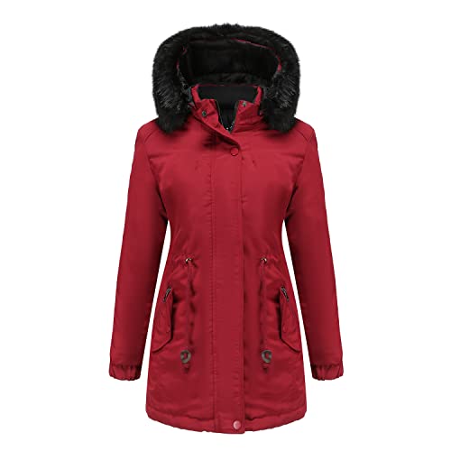 Damen-Wendejacke mit abnehmbarem Kragen und abnehmbarer Kapuze, langen Ärmeln, Reißverschlusstaschen und wattierter Jacke.,Elegante Klassische Jacke,Damen Gefüttert WinterparkaMode Outdoorjacke von Jdamsixygs