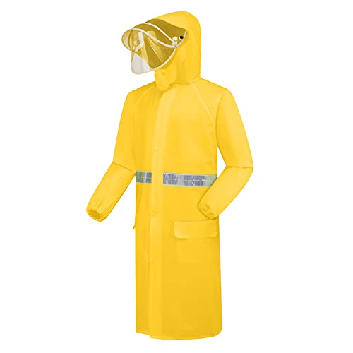 Jdamsixygs Herren und Erwachsene alle Kunststoff-Regenmäntel und Regenhosen für Herren und Damen Oberteil Herren (Yellow, XL) von Jdamsixygs