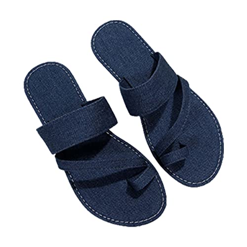 Schlappen Damen Sommer Sandalen Mode Strand Sandaletten Leichte Barfußschuhe Rutschfest Schuhe Weiße Sommerschuhe Damen Flip Flops Damen Mit Fussbett Vintage Freizeit Offene Schuhe Strandsandalen von Jdamsixygs