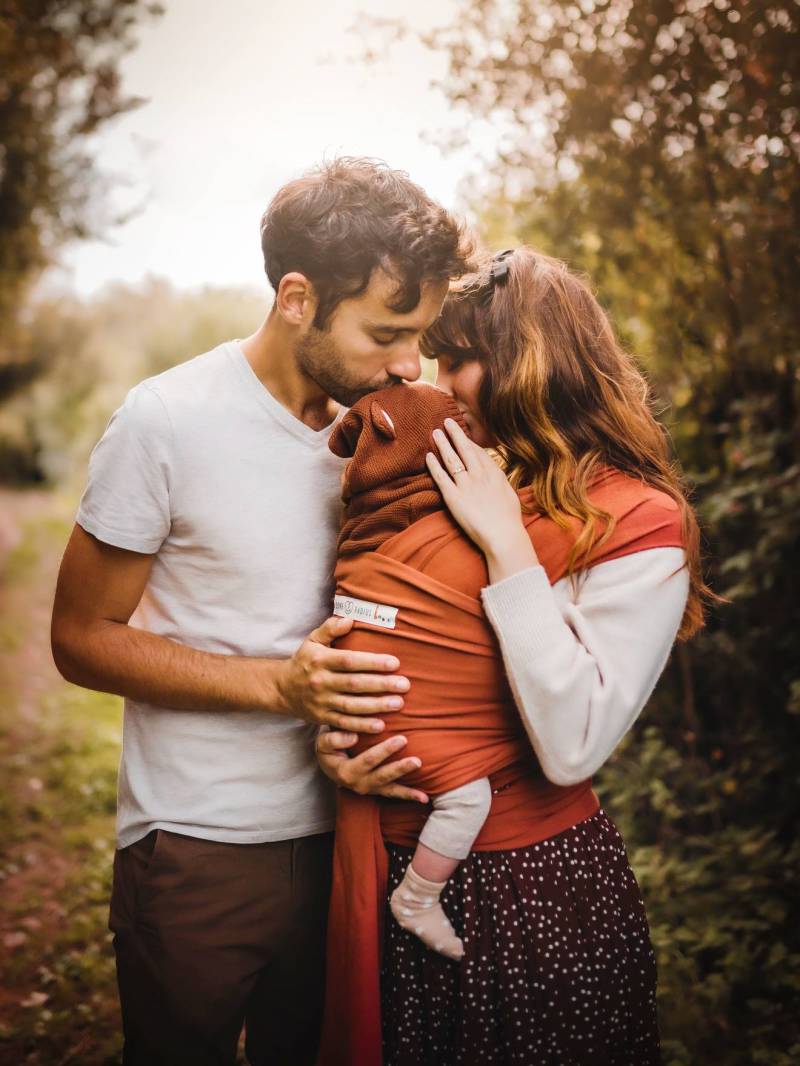 Baby Tragetuch Bio-Baumwolle LOVE RADIUS by JPMBB von Je Porte Mon Bebe