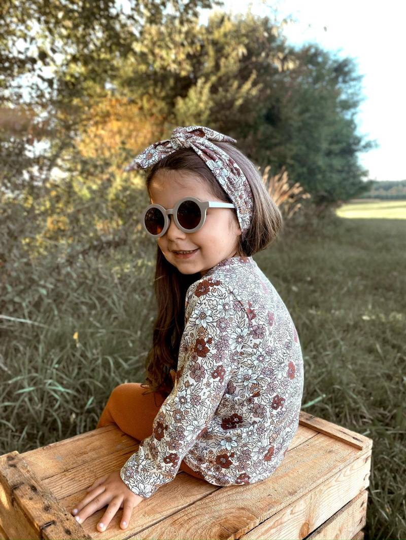 Langarmshirt Kinder | Blumen Pullover Leger Stylisch Dünner Wahlweise Leggings Longsleeve Größenauswahl von JeMiLaHandmade