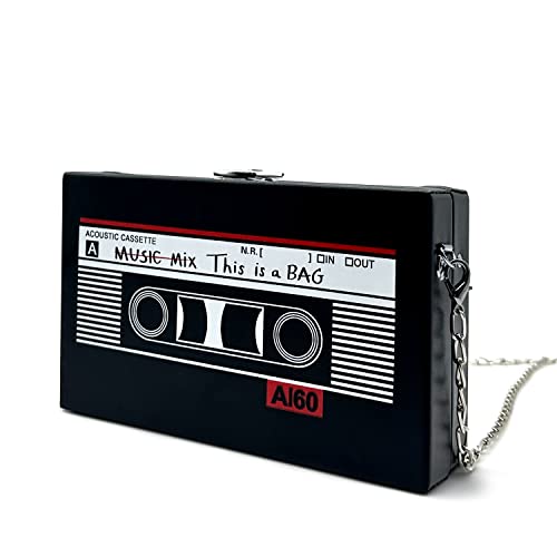 JeVenis Back to The 90s Schräge Schultertasche Radio Handtasche 90er Jahren Party Damen 90s Kettenbeutel von JeVenis