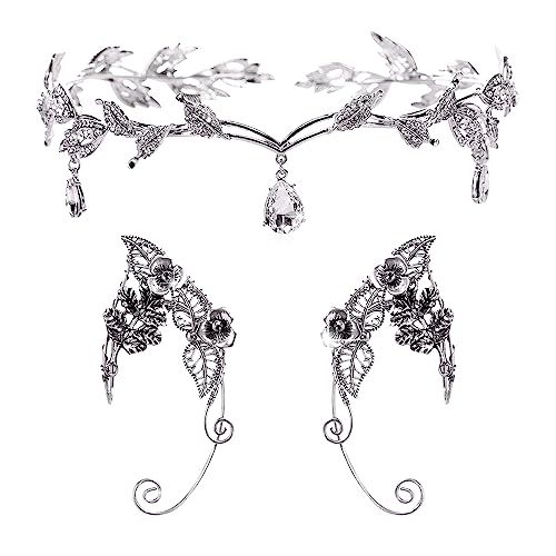 JeVenis Luxus Elfen Ohrringe für Damen Elfen Krone Ohren Elfen Ohrclips Damen Fee Kostüm Party Cosplay Kostüm Fotografie Kostümpartys JeVenis Luxus Elfen Ohrringe für Damen Elfen Krone Ohren Elfen Ohrclips Damen Fee Kostüm Party Cosplay Kostüm Fotografie Kostümpartys von JeVenis
